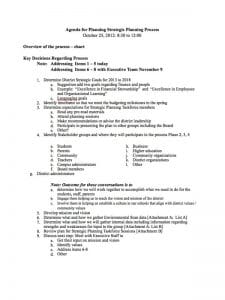 Final Agenda for Cabinet Planning Strategic Plan Process